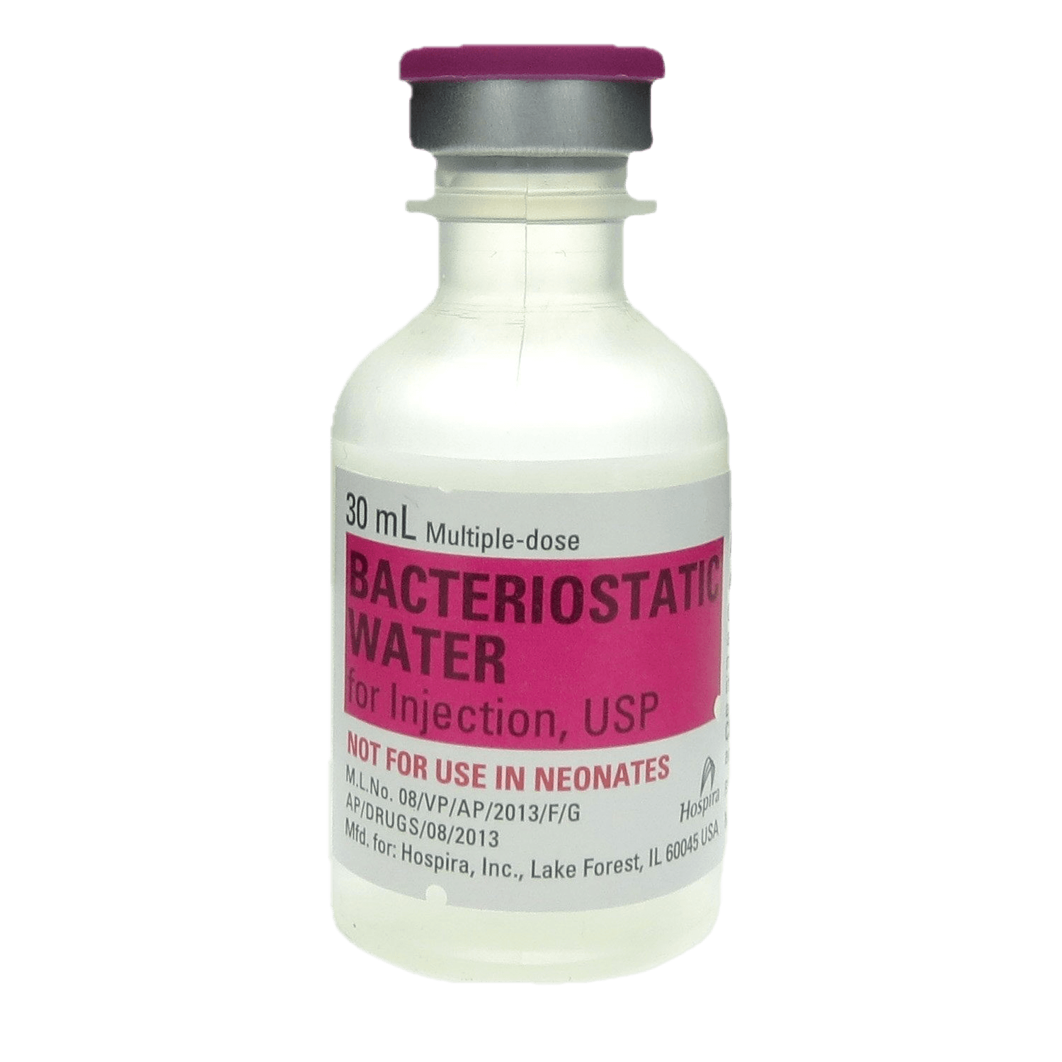 Bacteriostatic Water 30mL packaging